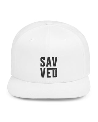 Saved Snapback Hat | Christian Hat One size White
