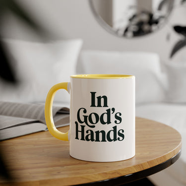 Faith Culture - In God’s Hands - Christian Accent Coffee Mug, 11oz