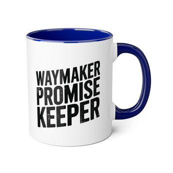Faith Culture - Waymaker Promise Keeper - Christian Accent Coffee Mug, 11oz Blue 11oz