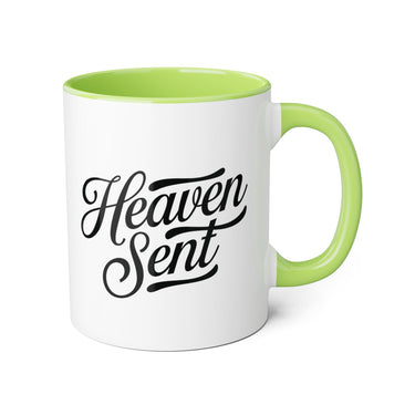 Faith Culture - Heaven Sent - Christian Accent Coffee Mug, 11oz Light Green 11oz