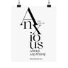 Do Not Be Anxious Wall Poster | Philippians 4:6 Christian Decor 8" x 10" Matte