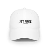 Faith Culture – Set Free John 8:36 Christian Baseball Cap | Freedom in Christ White One size