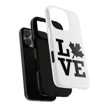 Faith Culture – LOVE Maple Leaf Phone Case | Bold Canadian Pride for All Phones