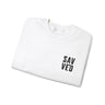 Faith Culture - SAVED - Christian Unisex Crewneck Sweatshirt White