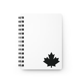 Faith Culture – Black Maple Leaf Spiral Journal | Minimalist Canadian Notebook for Everyday Use One Size