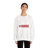 Faith Culture – Eh Canada Crewneck Sweatshirt – White | Playful Canadian Pride Pullover