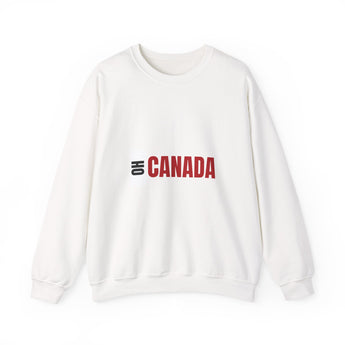 Faith Culture – Oh Canada Crewneck Sweatshirt – White | Classic Anthem-Inspired Pullover White