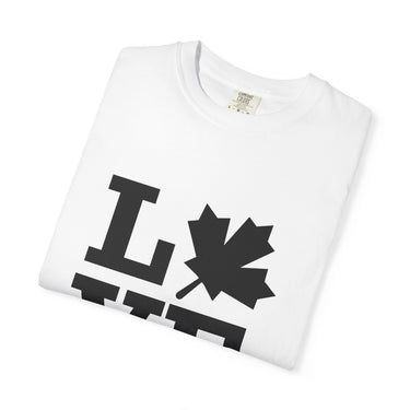 Faith Culture - LOVE Maple Leaf Unisex T-Shirt – White | Canada-Inspired Minimalist Tee