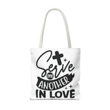 Faith Culture - Serve One Another in Love Christian Tote Bag - Galatians 5:13 Bible Verse