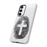 Faith Culture – Cross Fingerprint Christian Tough Phone Case Samsung Galaxy S23 Plus Glossy