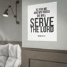As for Me and My House Wall Poster | Joshua 24:15 Christian Decor 16" x 20" (Vertical)
