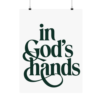 Faith Culture In God’s Hands Art Print | Elegant Christian Matte Poster