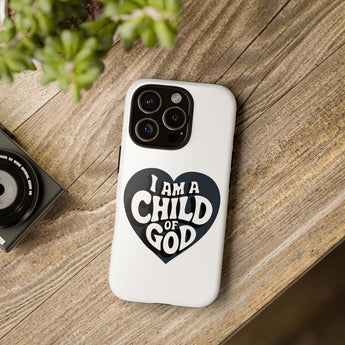 Faith Culture – I Am a Child of God Christian Tough Phone Case iPhone 16 Pro Glossy