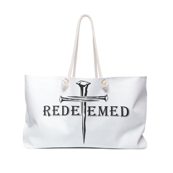 Faith Culture - Redeemed by the Cross Christian Weekender Tote Bag