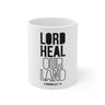 Lord Heal Our Land Christian Mug | 2 Chronicles 7:14 Scripture Gift 11oz White