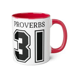 Faith Culture - Proverbs 31 Woman - Christian Accent Coffee Mug, 11oz Red 11oz