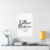 Faith Culture - Our Father in Heaven Christian Poster Matthew 6:9 Scripture Wall Art