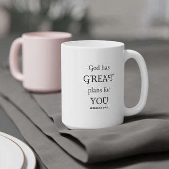 Faith Culture - For I know the Plans I have for You Jeremiah 29:11 Christian Ceramic Coffee Mug (11oz\15oz\20oz)