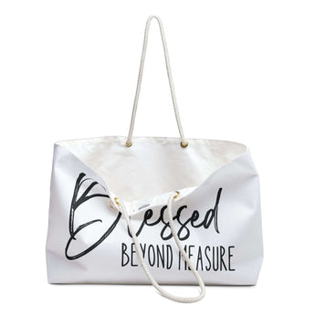 Faith Culture - Blessed Beyond Measure - Christian Weekender Tote Bag