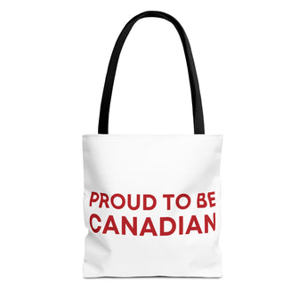 Faith Culture – Proud to Be Canadian Tote Bag | Everyday Patriot Carryall 13" × 13'' Black