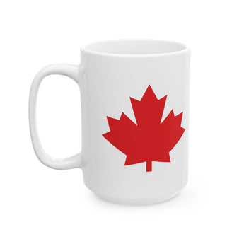Faith Culture – Red Maple Leaf Mug – 11oz & 15oz | Canadian Pride Coffee Cup 15oz
