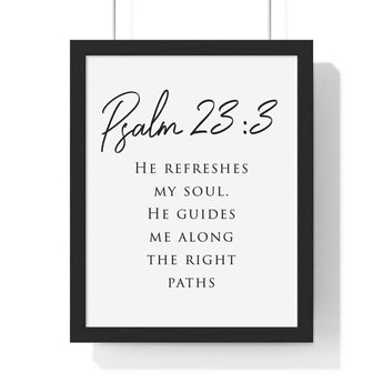 Faith Culture - Restored Soul - Psalm 23:3 - Christian Bible Verse Wall Art