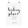 You Are My Hiding Place Wall Poster | Psalm 119:114 Christian Decor 12″ x 18″ Matte