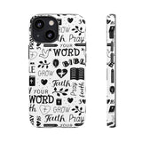 Prayer and Faith Christian Tough Phone Cases iPhone 13 Mini Matte