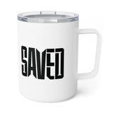 Faith Culture – Saved – Christian Coffee and Tea Mug, 10oz 10oz White
