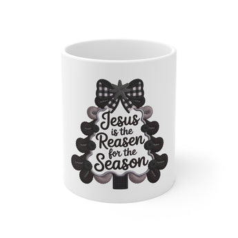 Faith Culture - Jesus Is the Reason for the Season Christmas Mug – Christ-Centered Holiday Coffee Cup