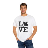 Faith Culture - LOVE Maple Leaf Unisex T-Shirt – White | Canada-Inspired Minimalist Tee White