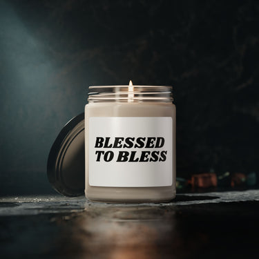 Faith Culture - Blessed to Bless Christian Soy Candle Thanksgiving Gift Eco-Friendly Home Décor 9oz White Sage and Lavender 9oz