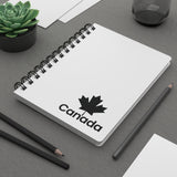 Faith Culture – Canada Maple Leaf Spiral Journal | Classic Black & White Canadian Notebook One Size