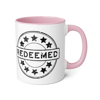 Faith Culture - Redeemed - Christian Accent Coffee Mug, 11oz Pink 11oz