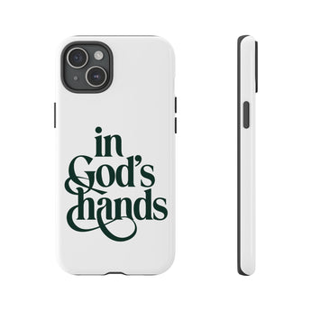 Faith Culture – In God’s Hands Christian Tough Phone Case iPhone 15 Plus Glossy