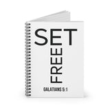 Set Free Christian Journal | Galatians 5:1 Bible Verse Notebook