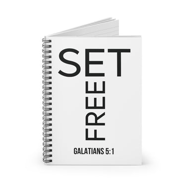Set Free Christian Journal | Galatians 5:1 Bible Verse Notebook