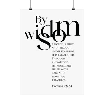 Faith Culture By Wisdom Proverbs 24:34 Christian Matte Poster | Scripture Wall Art Print