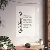 Faith Culture - Abba Father Christian Poster Galatians 4:6 Scripture Wall Art 20″ x 30″ Matte