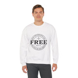 Faith Culture – Set Free Christian Crewneck Sweatshirt – White | John 8:36 White