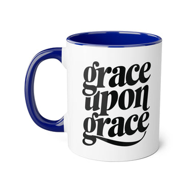 Faith Culture - Grace Upon Grace - Christian Accent Coffee Mug, 11oz