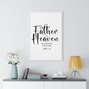 Faith Culture - Matthew 6:9 Christian Scripture Wall Art Our Father in Heaven