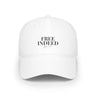 Free Indeed Baseball Cap | John 8:36 Christian Hat White One size