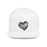 Faith Culture - Jesus Heart - Christian Snapback Hat, Flat Bill Cap for Men and Women One size White
