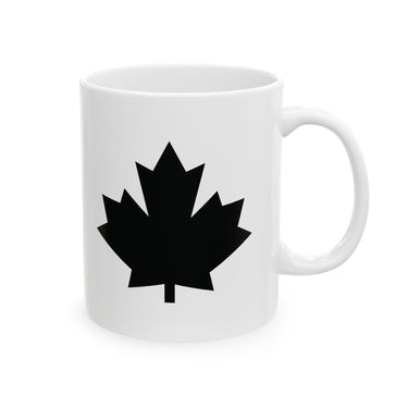 Faith Culture – Black Maple Leaf Mug – 11oz & 15oz | Bold Canadian Identity Cup