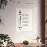 Faith Culture - Sons and Daughters Christian Poster 2 Corinthians 6:18 Scripture Wall Art 18″ x 24″ Matte