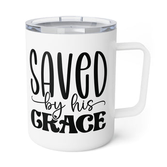Faith Culture – Saved by His Grace – Christian Coffee and Tea Mug, 10oz 10oz White