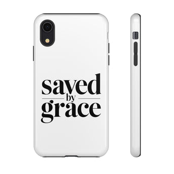 Faith Culture – Saved by Grace Christian Tough Phone Case iPhone XR Glossy