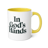 Faith Culture - In God’s Hands - Christian Accent Coffee Mug, 11oz Yellow 11oz