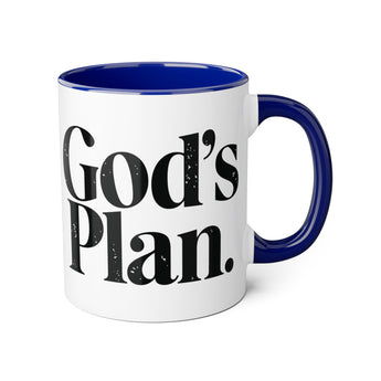 Faith Culture - God’s Plan - Christian Coffee Mug, 11oz Blue 11oz